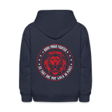 Youth Premium Hoodie - Krav Maga Fighter - navy