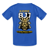 Youth Kore BJJ Samurai Shirt - royal blue