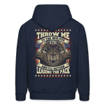 Men's Wolf Hoodie - navy