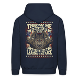 Men's Wolf Hoodie - navy