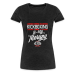 "Kickboxing is my Therapy" Women's Cut T-Shirt - charcoal grey