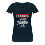 "Kickboxing is my Therapy" Women's Cut T-Shirt - deep navy