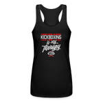 "Kickboxing is my Therapy" Racerback Tank - black